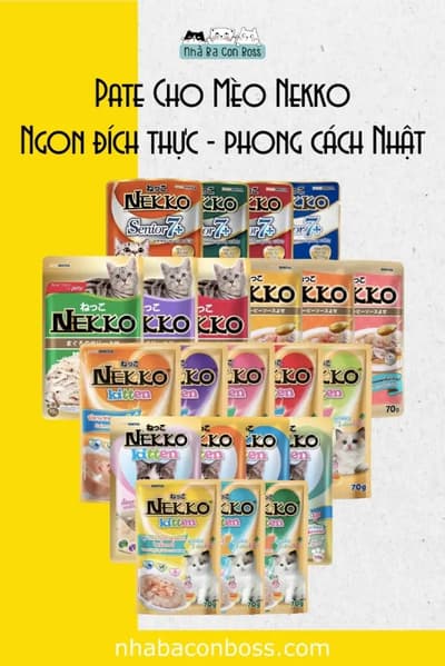 Pate cho mèo Nekko - Ngon đích thực, phong cách Nhật - Petshop Nhà Ba Con Boss