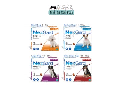 Viên Nhai Nexgard Trị Ngoại Ký Sinh Cho Chó