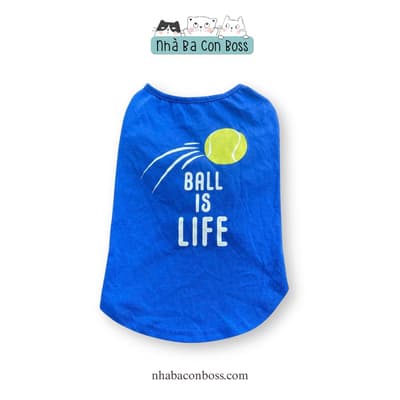 Áo Thun Cho Chó Kiki Ball Is Life -  Xanh Đậm 2