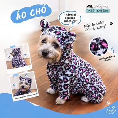 Jumpsuit Da Beo Hồng Cho Chó