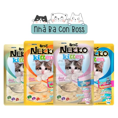 Combo 48 (1 Thùng) - Pate Cho Mèo Nekko Kitten Gói 70g 14