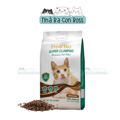 Cát Vệ Sinh Cho Mèo Fresh Max Siêu Vón Bao 10L 7kg 3