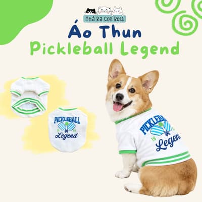 Áo Thun Cho Chó Kiki Pickleball Lengend - Trắng