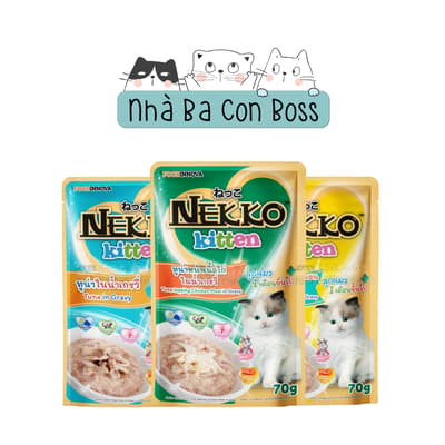 Combo 48 (1 Thùng) - Pate Cho Mèo Nekko Kitten Gói 70g 15