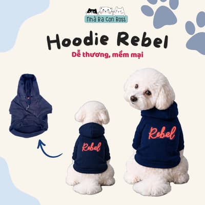 Áo Hoodie Cho Chó Kiki Rebel - Đen