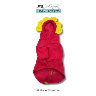 Áo Hoodie Cho Chó Kiki Hoa Hướng Dương - Đỏ 3