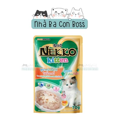 Combo 48 (1 Thùng) - Pate Cho Mèo Nekko Kitten Gói 70g 9