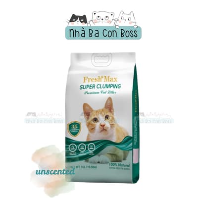 Cát Vệ Sinh Cho Mèo Fresh Max Siêu Vón Bao 10L 7kg 2