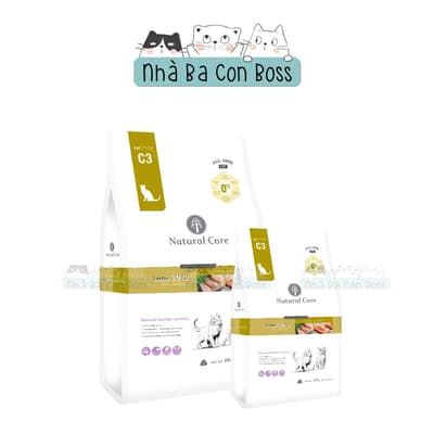 Thức Ăn Hạt Cho Mèo Natural Core C3 Gà & Cá Hồi