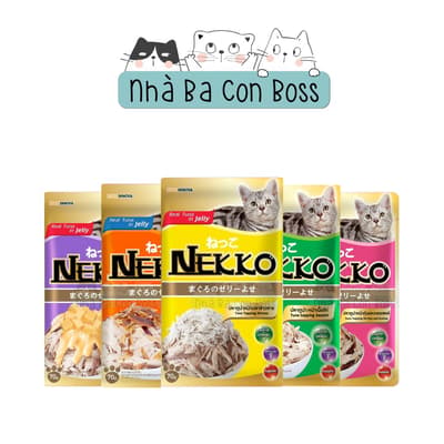 TL - Combo 12 ( 1 Hộp) - Pate Cho Mèo Nekko Jelly Gói 70g