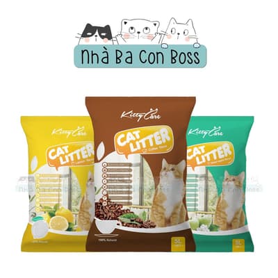 Combo 1 Tải 4 Bao - Cát Vệ Sinh Kitty Care Cho Mèo Bao 5L (4kg)