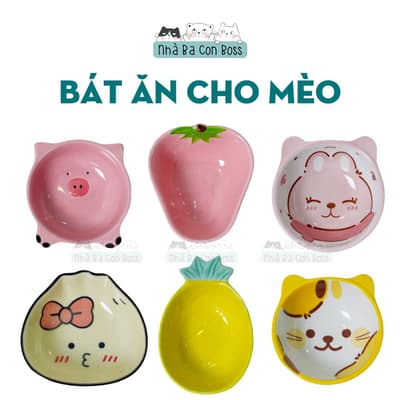 Bát Ăn Cho Mèo Hình Thú Cưng