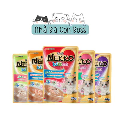 TL - Combo 12 ( 1 Hộp) - Pate Cho Mèo Nekko Kitten Gói 70g