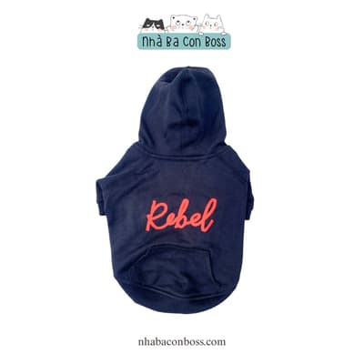 Áo Hoodie Đen Rebel Cho Chó