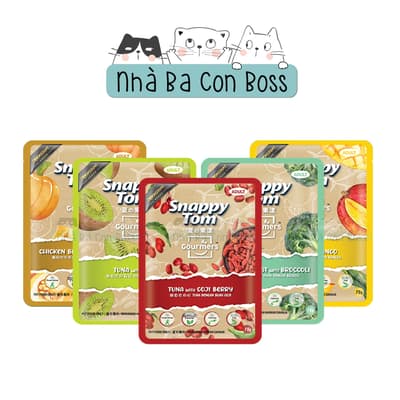 Combo 12 ( 1 Hộp) - Pate Cho Mèo Snappy Tom Trái Cây Gói 70g