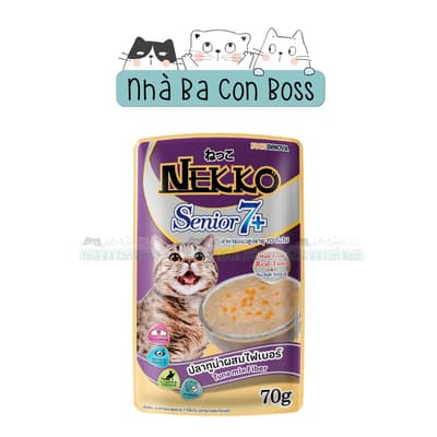 Combo 12 ( 1 Hộp) - Pate Cho Mèo Nekko Senior Gói 70g 4