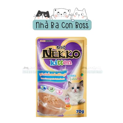 TL - Combo 12 ( 1 Hộp)  - Pate Cho Mèo Nekko Kitten Gói 70g 5