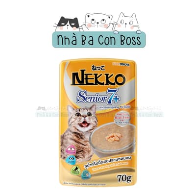 Combo 12 ( 1 Hộp) - Pate Cho Mèo Nekko Senior Gói 70g 3