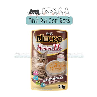 Combo 12 ( 1 Hộp) - Pate Cho Mèo Nekko Senior Gói 70g 11