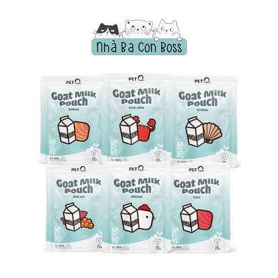 Combo 12 Gói - Pate Cho Mèo PetQ Sữa Dê Gói 70g