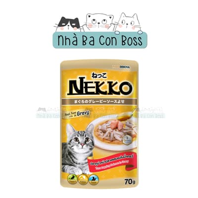 Combo 48 (1 Thùng) - Pate Cho Mèo Nekko Gravy Gói 70g 4
