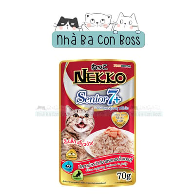 Pate Cho Mèo Nekko Senior Gói 70g 8