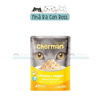 Combo 48 (1 Thùng) - Pate Cho Mèo Cherman Jelly Gói 85g 8