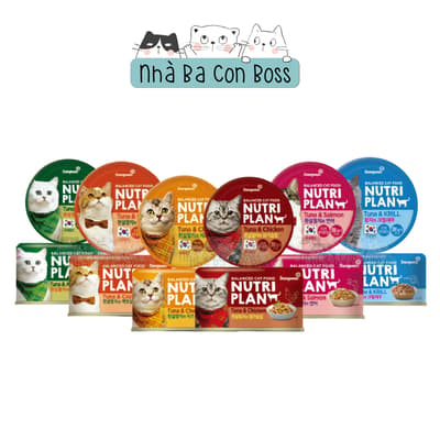 Combo 12 ( 1 Hộp) - Pate Cho Mèo Nutri Plan Lon 160g