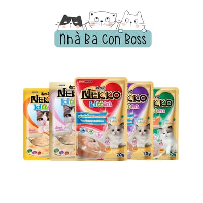 Combo 48 (1 Thùng) - Pate Cho Mèo Nekko Kitten Gói 70g