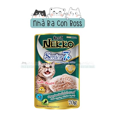 Combo 12 ( 1 Hộp) - Pate Cho Mèo Nekko Senior Gói 70g 10