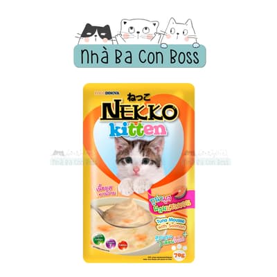 Pate Cho Mèo Nekko Kitten Gói 70g 10