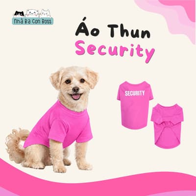 Áo Thun Cho Chó Kiki Security - Hồng