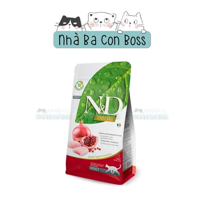 Thức Ăn Hạt Cho Mèo N&D (ND) Prime Adult Gà & Lựu