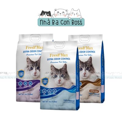 Cát Vệ Sinh Cho Mèo Fresh Max Siêu Khử Bao 10L 7kg