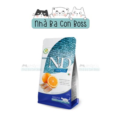 Thức Ăn Hạt Cho Mèo N&D (ND) Ocean Adult Cá Trích & Cam