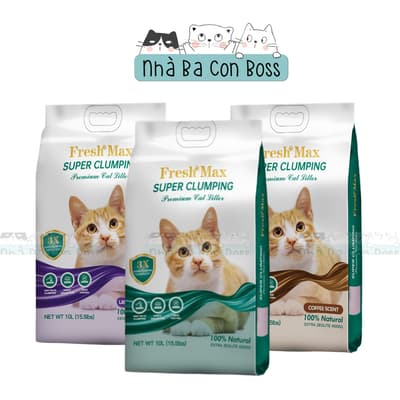 Cát Vệ Sinh Cho Mèo Fresh Max Siêu Vón Bao 10L 7kg