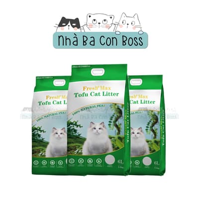 Cát Vệ Sinh Cho Mèo Fresh Max Tofu Nguyên Bản Bao 6L 2.5kg