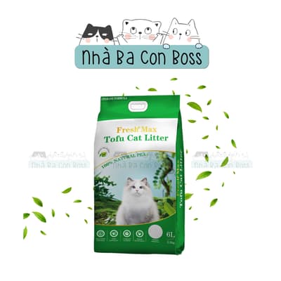 Cát Vệ Sinh Cho Mèo Fresh Max Tofu Nhuyễn Bao 6L 2.5kg 2