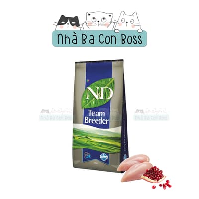 Thức Ăn Hạt Cho Mèo N&D (ND) Team Breeder Ancestral Grain Adult Gà & Lựu