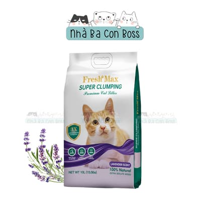 Cát Vệ Sinh Cho Mèo Fresh Max Siêu Vón Bao 10L 7kg 4
