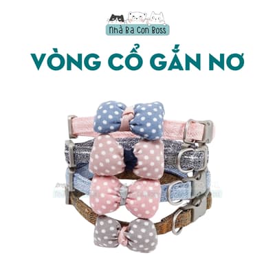 Vòng Cổ Gắn Nơ Cho Mèo/ Chó 2