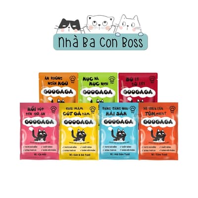 Combo 1 Hộp 10 Gói - Pate Googaga Cho Mèo Gói 85g 9