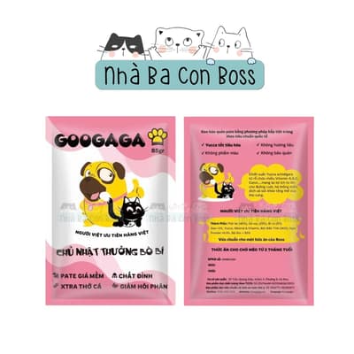 Pate Googaga Cho Chó & Mèo Gói 85g 3