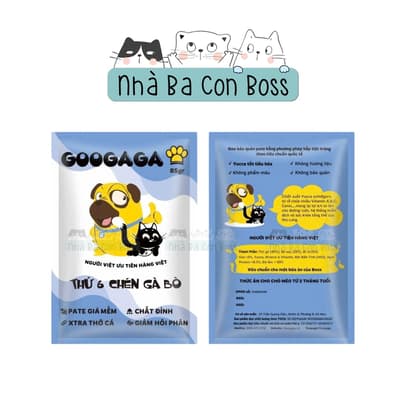 Pate Googaga Cho Chó & Mèo Gói 85g 5