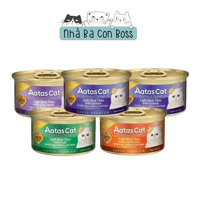Pate Aatas Light Meat Jelly Cho Mèo Lon 80g 6