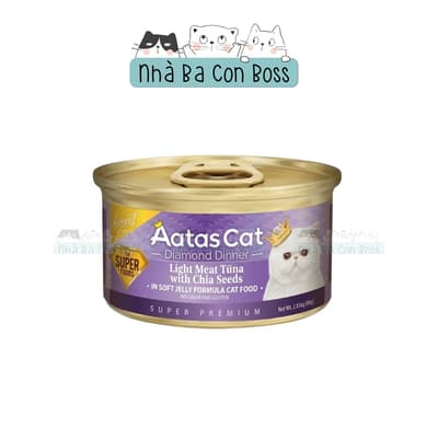 Pate Aatas Light Meat Jelly Cho Mèo Lon 80g 5